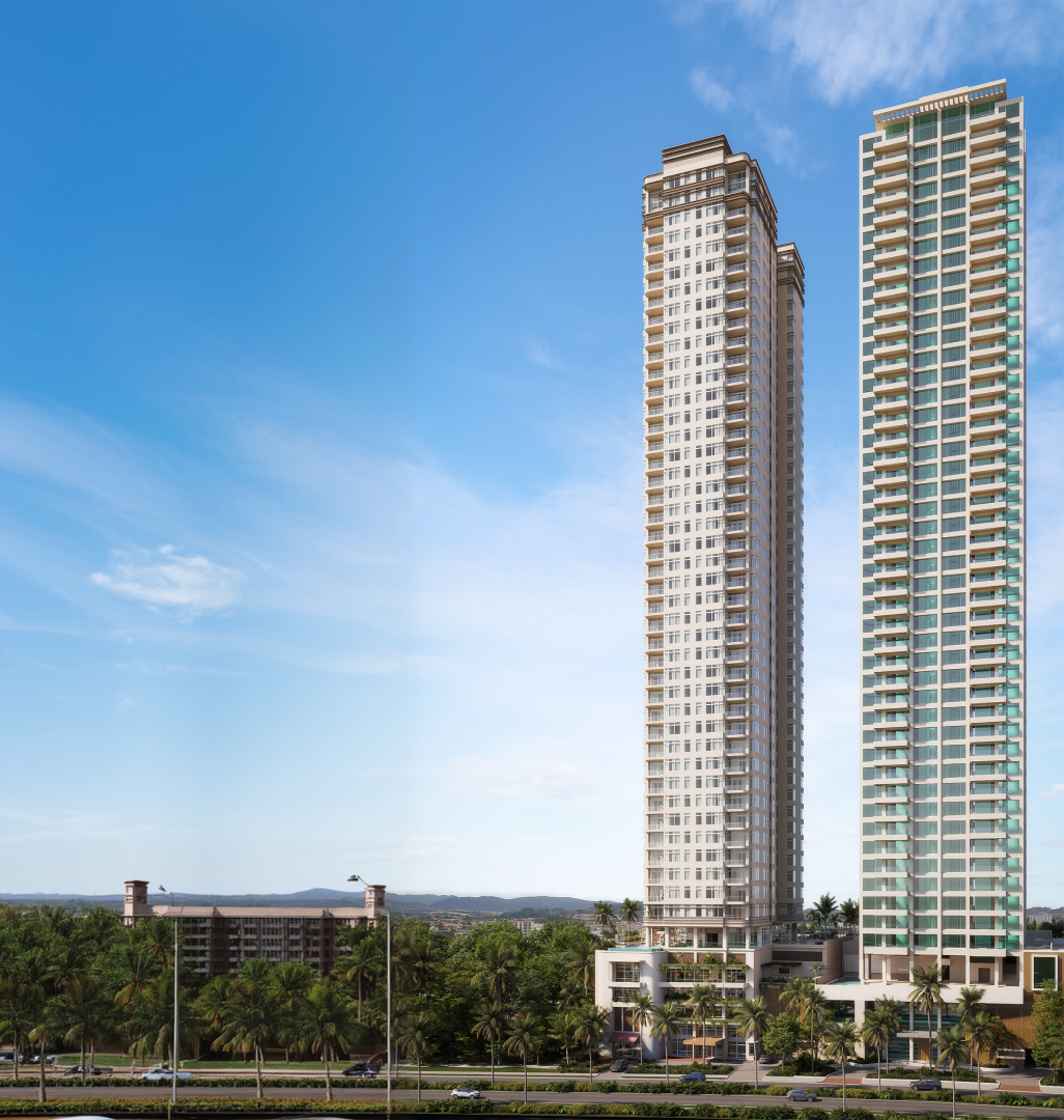 Vista de fachada extendida del proyecto ÉBANO