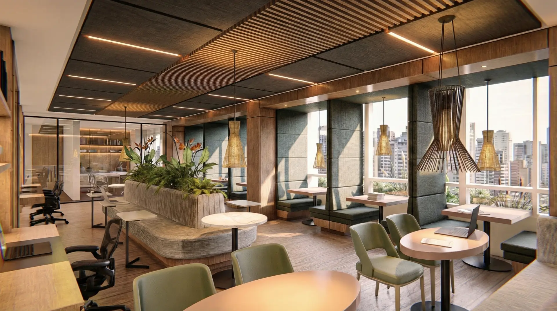 Área de co-working en ÉBANO